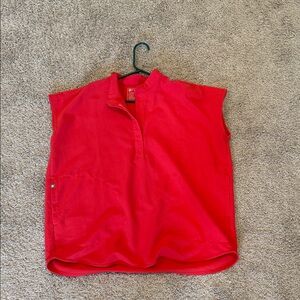 Figs Women's rafeala oversized scrub top size medium neon red